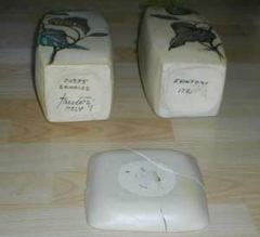 Fantoni Hand Painted Vases and Ashtray - reverse