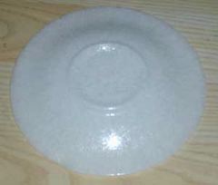 Russel Wright Snow Glass Saucer - reverse